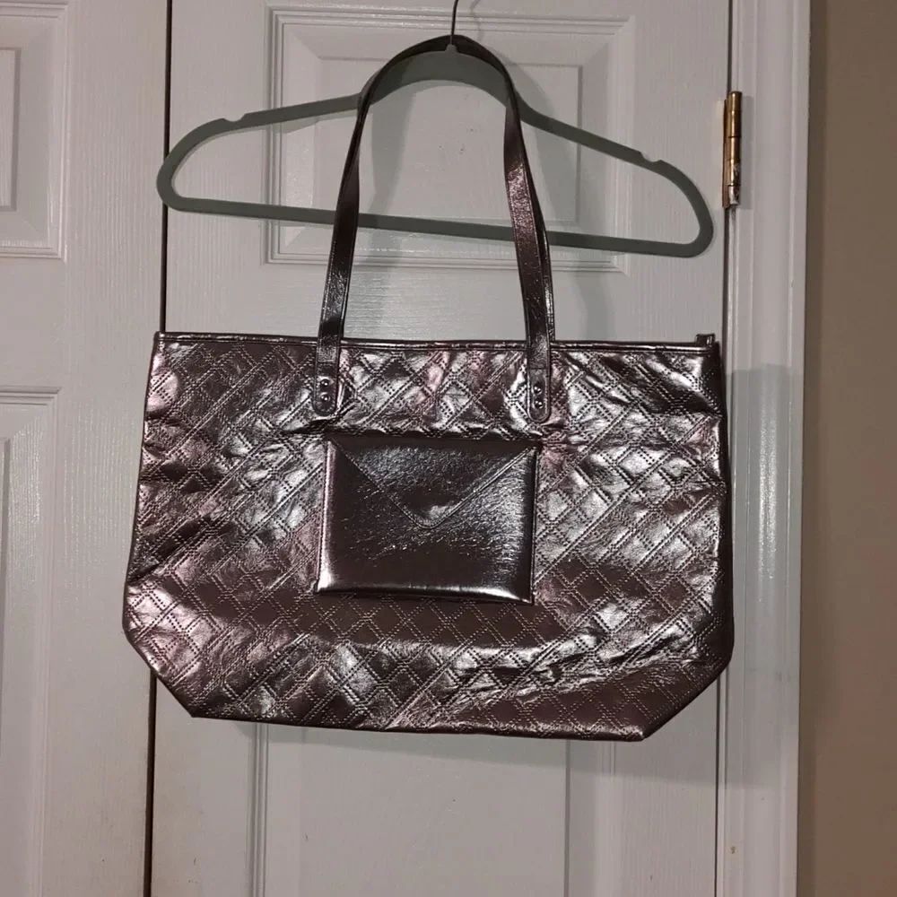 Dark Silver Bath and Body Works Large Tote Bag